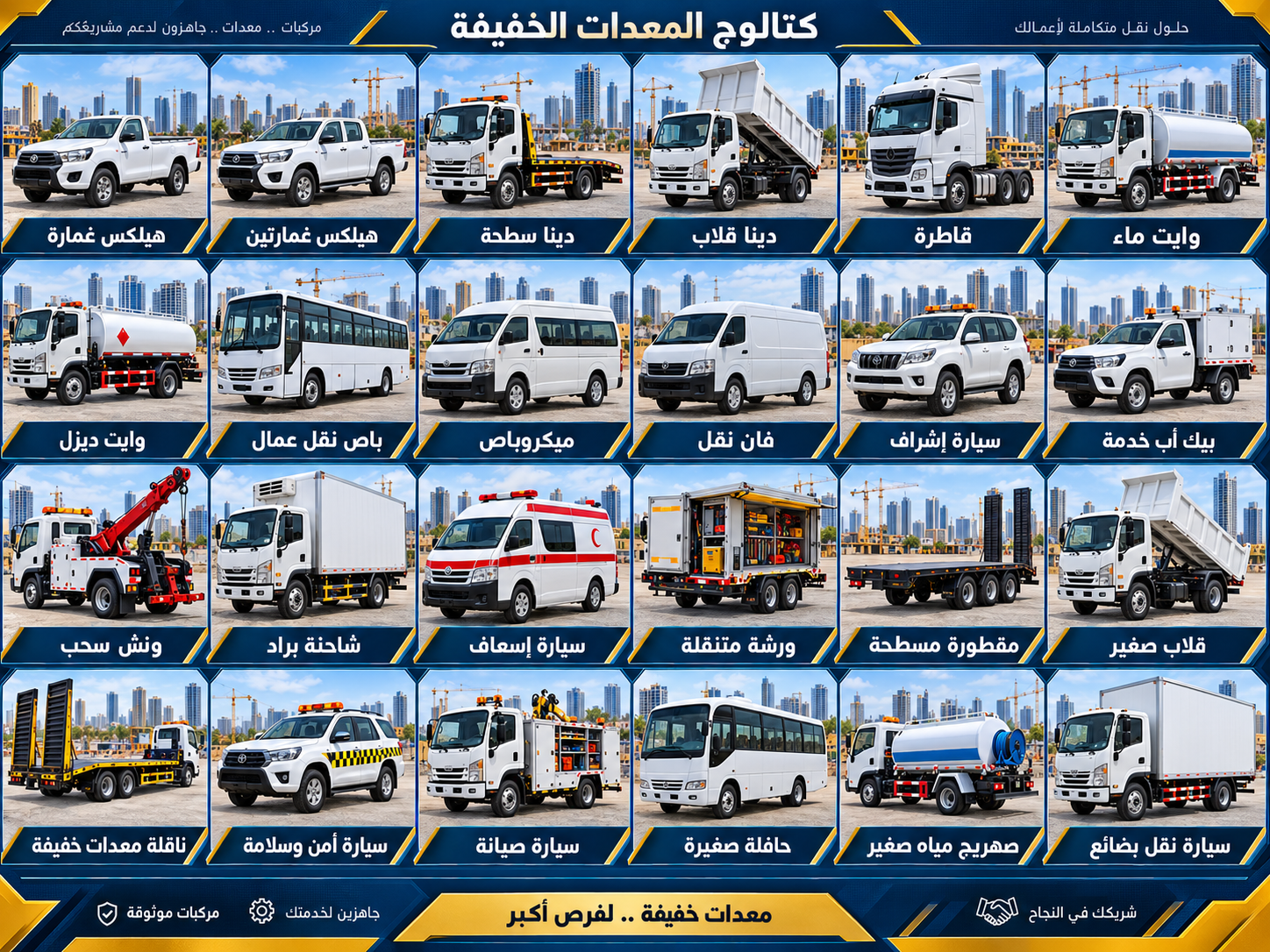 تأجير معدات خفيفه